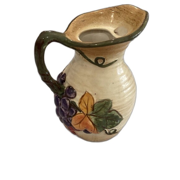 Vintage Certified International Tuscany Pamela Gladding Pitcher and 2 Saucers. - Picture 3 of 8